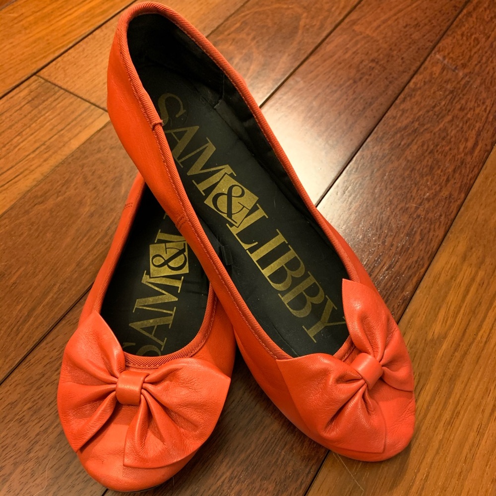 Sam & Libby flats red/orange color